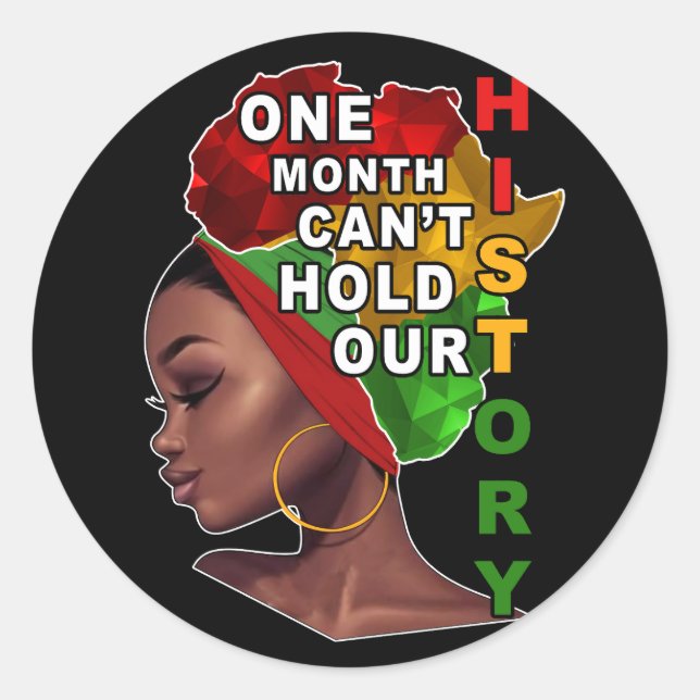 Sticker Rond Mois de l'histoire des Noirs (Devant)