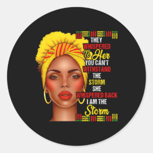 Sticker Rond Mois de l'histoire des Noirs Afro Femmes Noires Fi