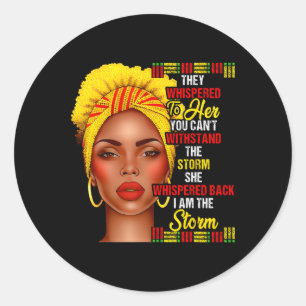 Sticker Rond Mois de l'histoire des Noirs Afro Femmes Noires Fi