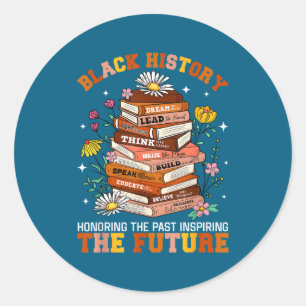 Sticker Rond Mois de l'histoire des Noirs enseignant noir afro-