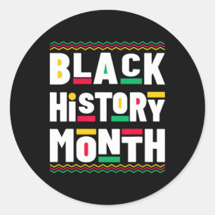 Sticker Rond Mois de l'histoire des Noirs Hommes Femmes Enfant