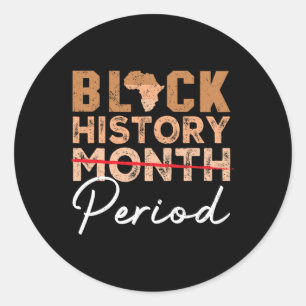 Sticker Rond Mois de l'histoire des Noirs Période Afro-Américai