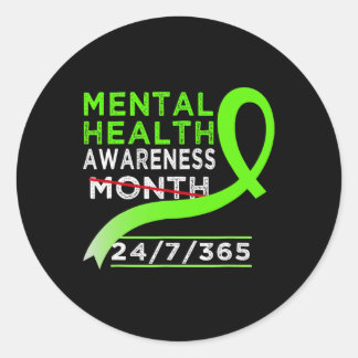Sticker Rond Mois De Mai De Sensibilisation À La Santé Lutter C
