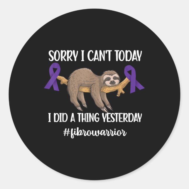 Sticker Rond Mois de sensibilisation à la fibromyalgie Fibromya (Devant)