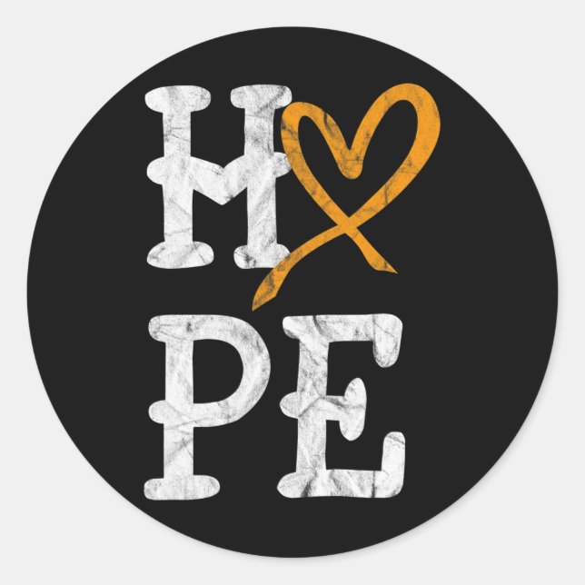 Sticker Rond Mois de sensibilisation à la leucémie Espoir Cance (Devant)