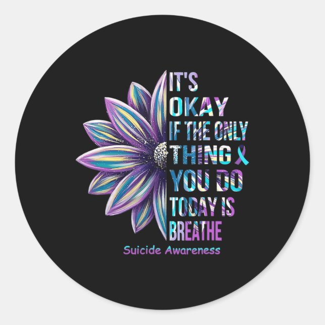 Sticker Rond Mois de sensibilisation à la prévention du suicide (Devant)