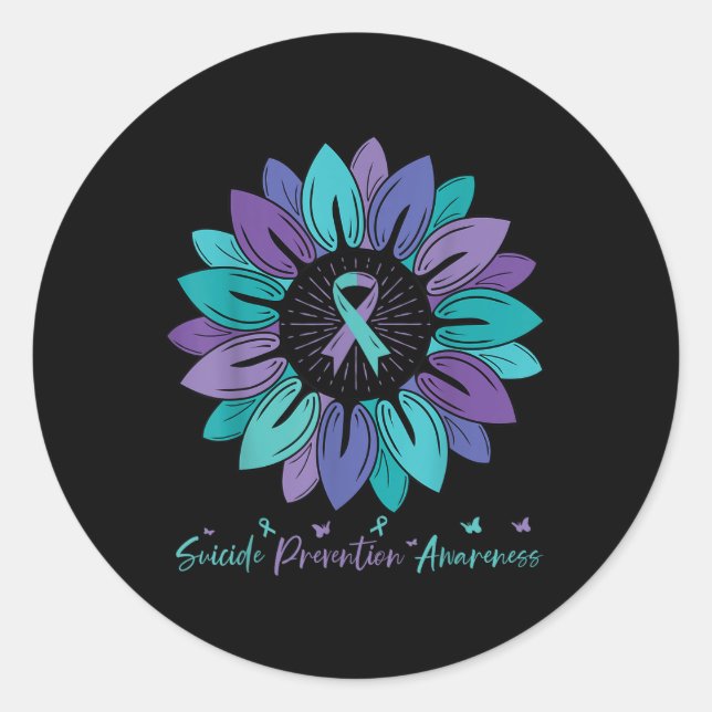 Sticker Rond Mois de sensibilisation à la prévention du suicide (Devant)