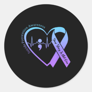 Sticker Rond Mois de sensibilisation à la prévention du suicide
