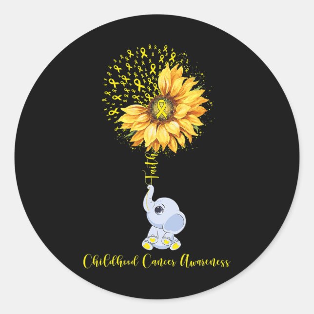 Sticker Rond Mois de sensibilisation au cancer chez l'enfant To (Devant)