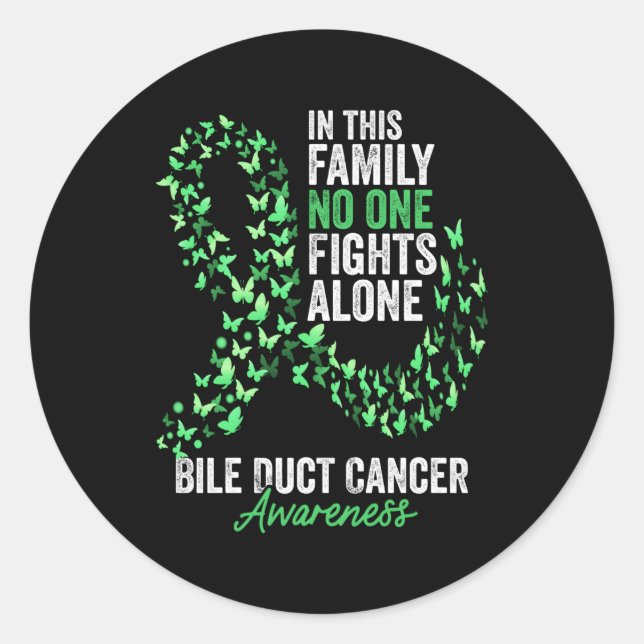 Sticker Rond Mois de sensibilisation au cancer de la bille Papi (Devant)