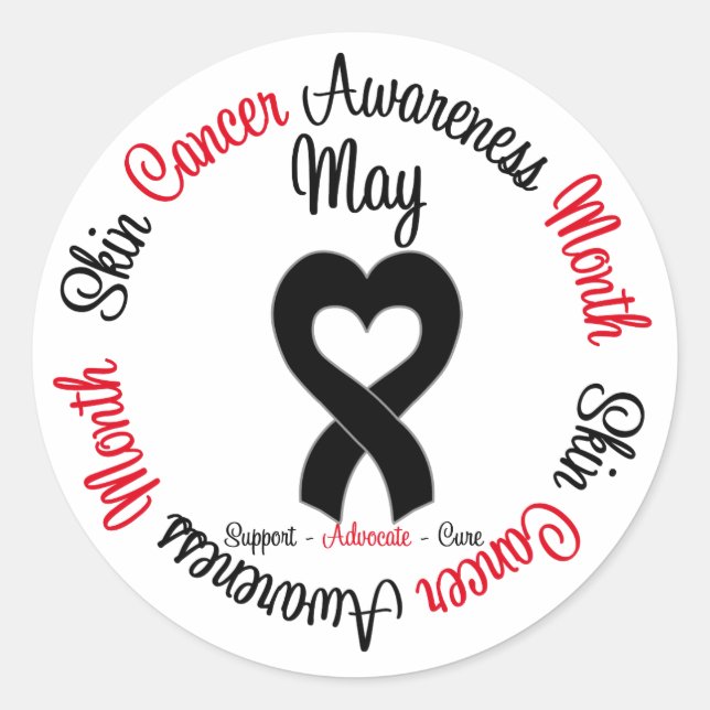 Sticker Rond Mois de sensibilisation au cancer de la peau Circu (Devant)
