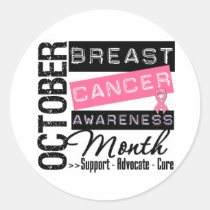 Sticker Rond Mois de sensibilisation au cancer du sein