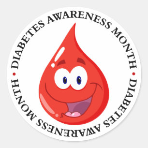 Sticker Rond Mois de sensibilisation au diabète