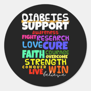 Sticker Rond Mois de sensibilisation au diabète Marche