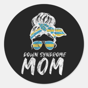 Sticker Rond Mois de sensibilisation au syndrome de Down Messy 
