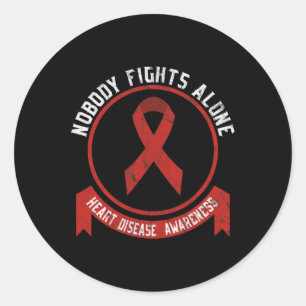 Sticker Rond Mois de sensibilisation aux maladies cardiovascula