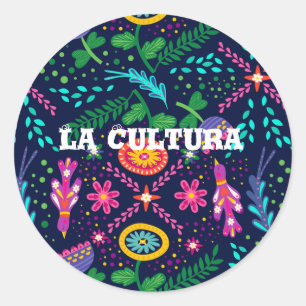 Sticker Rond Mois hispanique de La Cultura