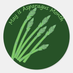 Sticker Rond Mois national des asperges