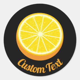 Sticker Rond Moitié orange