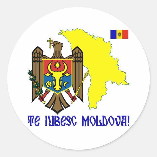 Sticker Rond Moldavie (Devant)