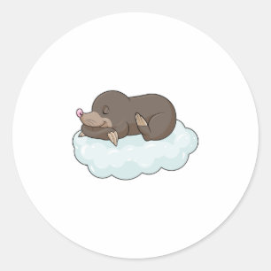 Sticker Rond Mole sur nuages