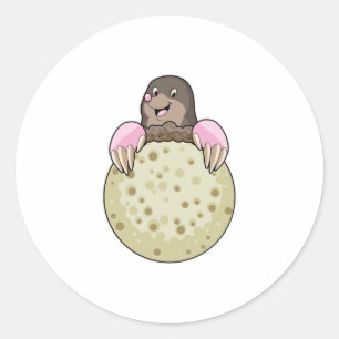 Sticker Rond Mole with Moon
