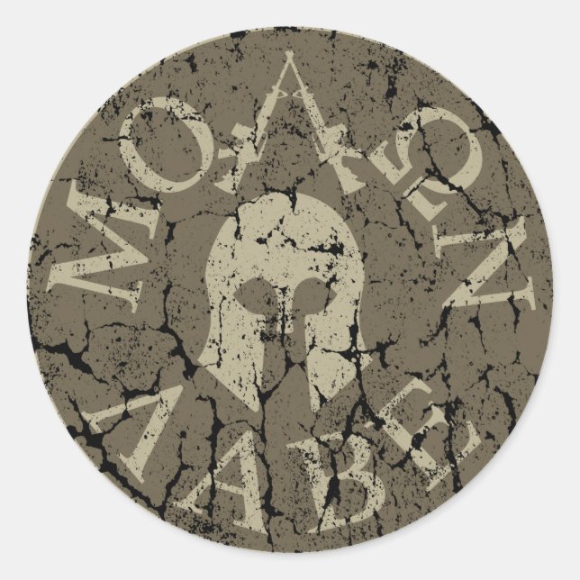 Sticker Rond Molon Labe, viens les prendre (Devant)