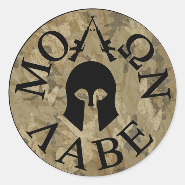 Sticker Rond Molon Labe, viens les prendre (Devant)