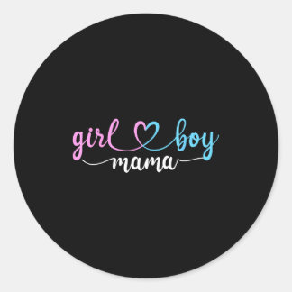 Sticker Rond Mom of both mama of boys and girls 