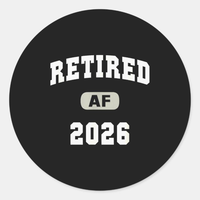 Sticker Rond Mom Retired Af 2026 Mother Cruise Mom Trip Keepsak (Devant)