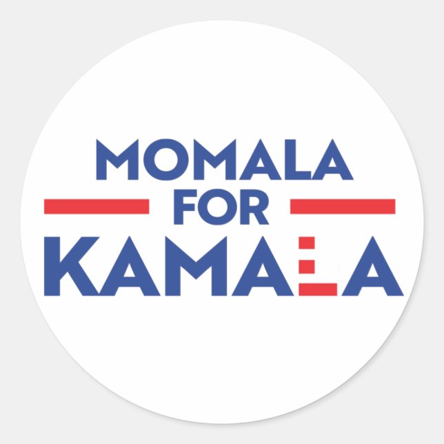 Sticker Rond Momala pour Kamala Harris (Devant)