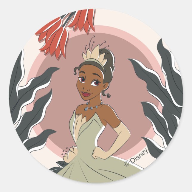 Sticker Rond Moment de capture de Tiana (Devant)