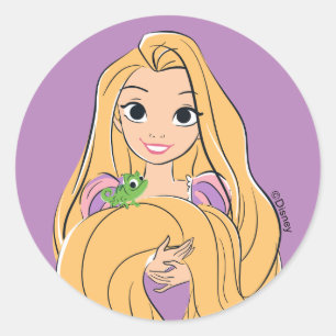 Sticker Rond Moment magique Rapunzel & Pascal