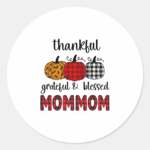 Sticker Rond Mommom remercié bénie de Thanksgiving Famille