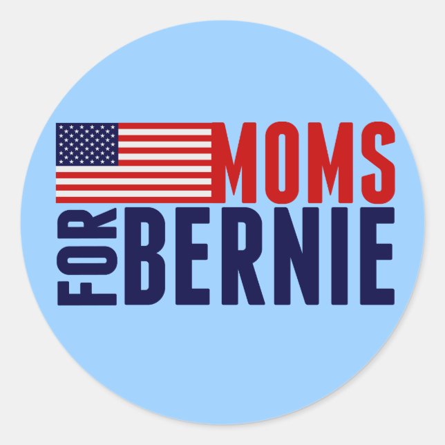 Sticker Rond Moms pour Bernie (Devant)