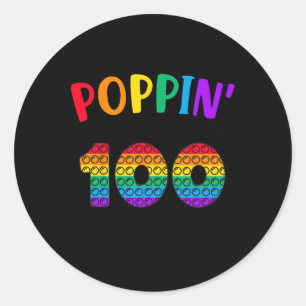 Sticker Rond Mon Chemin À travers 100 Jours D'Enfants Scolaires