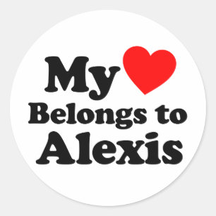 Sticker Rond Mon coeur appartient à Alexis