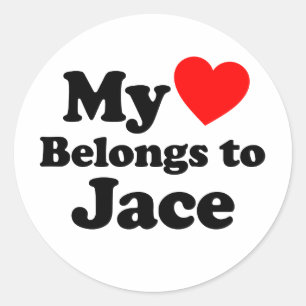 Sticker Rond Mon coeur appartient à Jace