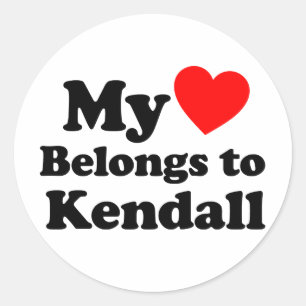 Sticker Rond Mon coeur appartient à Kendall