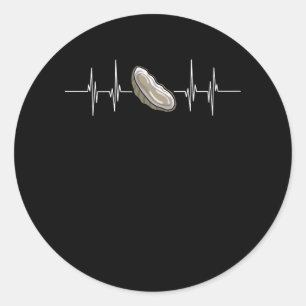Sticker Rond Mon coeur bat pour un jeu de mot Oyster