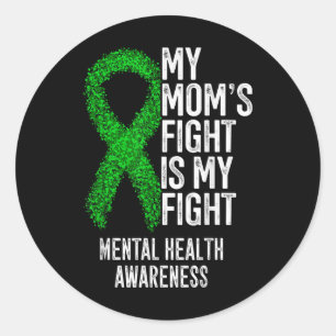 Sticker Rond Mon combat de mamans est ma lutte sensibilisation 