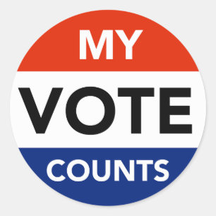 Sticker Rond Mon compte de vote