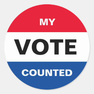 Sticker Rond Mon compte de vote