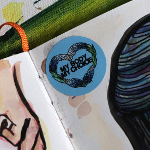 Sticker Rond Mon corps Mon choix Féministe Pro-choix