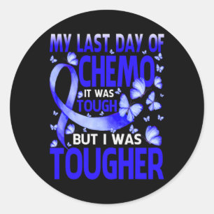 Sticker Rond Mon Dernier Jour De Journée Chemo Alopecia Beurre 