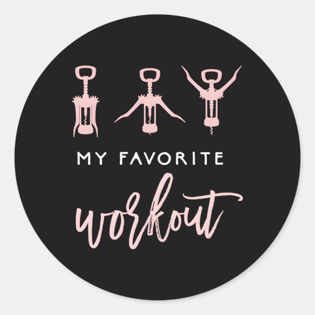 Sticker Rond Mon devis d'exercice préféré pour les vins (Devant)