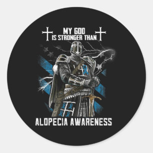 Sticker Rond Mon Dieu Est Plus Fort Que La Sensibilisation À L'