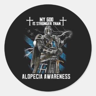 Sticker Rond Mon Dieu Est Plus Fort Que La Sensibilisation À L'