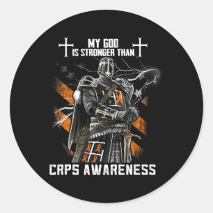 Sticker Rond Mon Dieu Est Plus Fort Que La Sensibilisation Aux