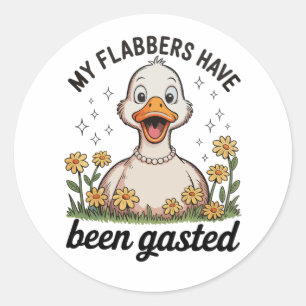 Sticker Rond Mon émoi a été engoué d'humour sarcastique d'oie